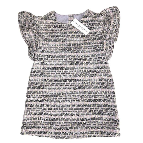 Janie and Jack Shimmer Boucle Dress Lavender Sz 4 NWT - Picture 4 of 13